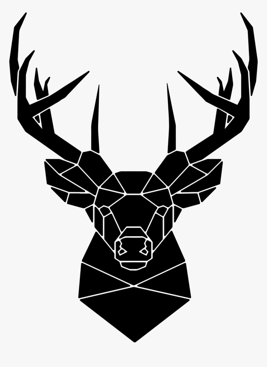 Deer Head Silhouette Png, Transparent Png, Free Download