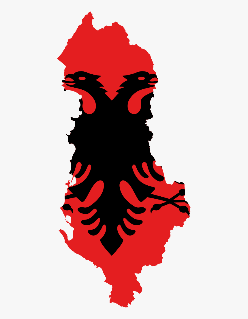 Albania Map With Flag, HD Png Download, Free Download