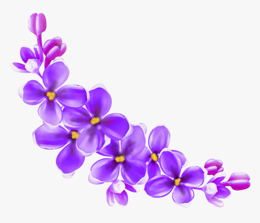 Hand Painted Delicate Purple Flower Png Transparent - Background Purple Flower Png, Png Download, Free Download