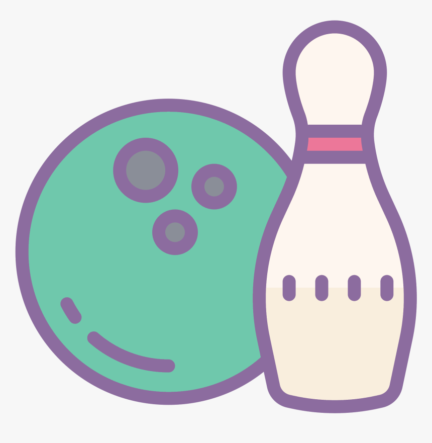 Ten-pin Bowling Clipart , Png Download - Bowling Icon Cute, Transparent Png, Free Download