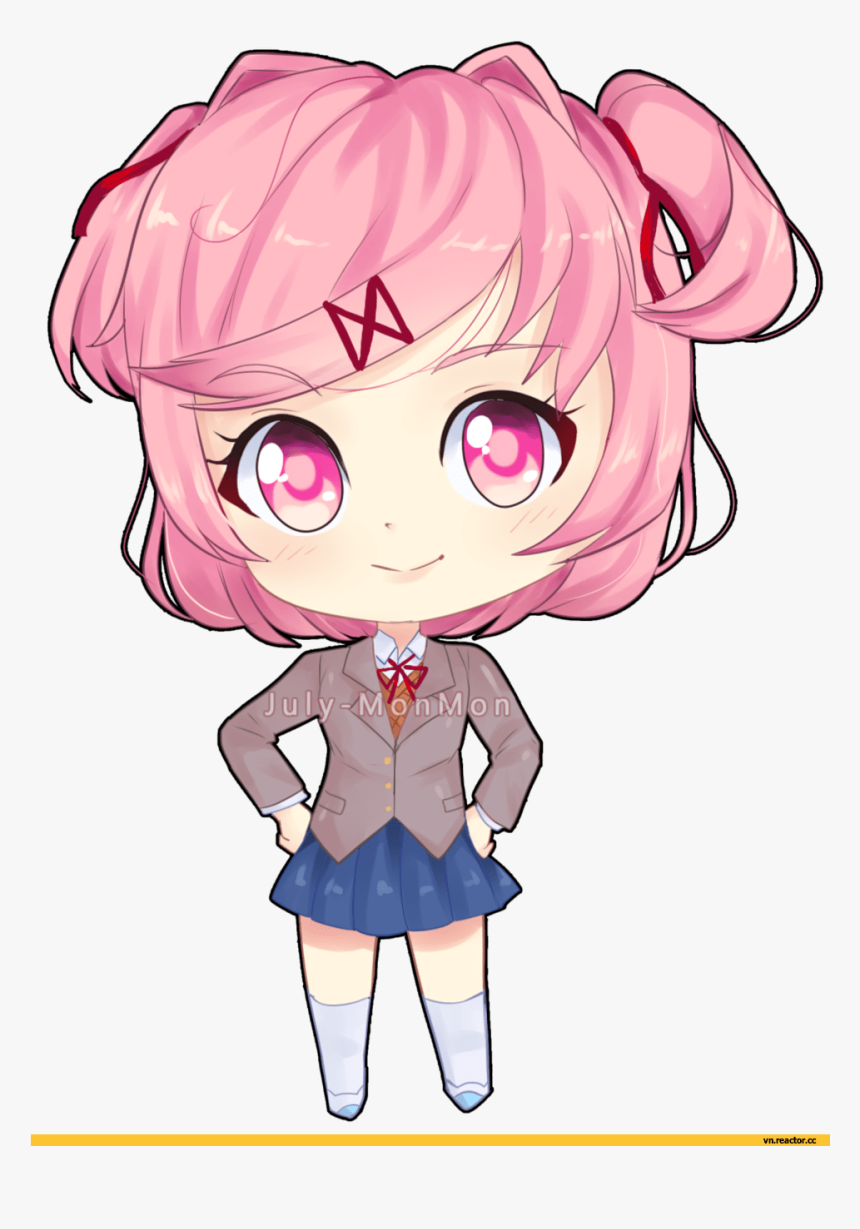 Natsuki Doki Doki Literature Club Doki Doki - Doki Doki Literature Club Natsuki Chibi, HD Png Download, Free Download