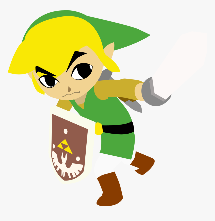Toon Link Png - Wind Waker Legend Of Zelda Toon Link, Transparent Png, Free Download