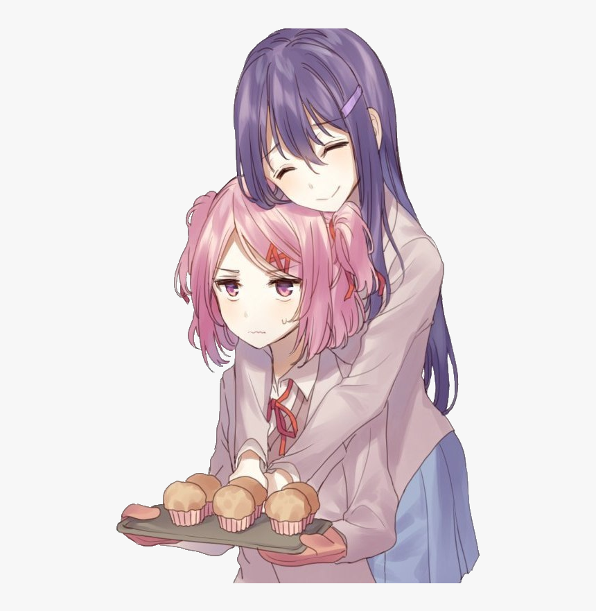 Natsuki X Yuri Fanart , Png Download - Yuri X Natsuki Ddlc, Transpare...