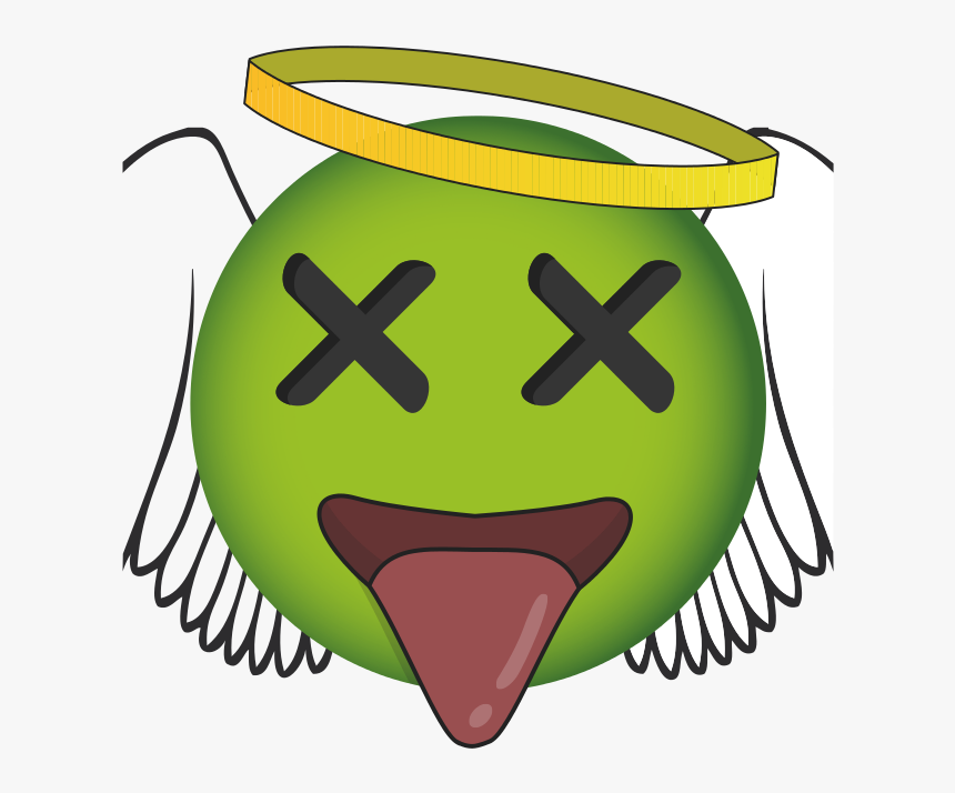 Alien Face Emoji Png Pic - Angel Wings Png Cartoon, Transparent Png, Free Download