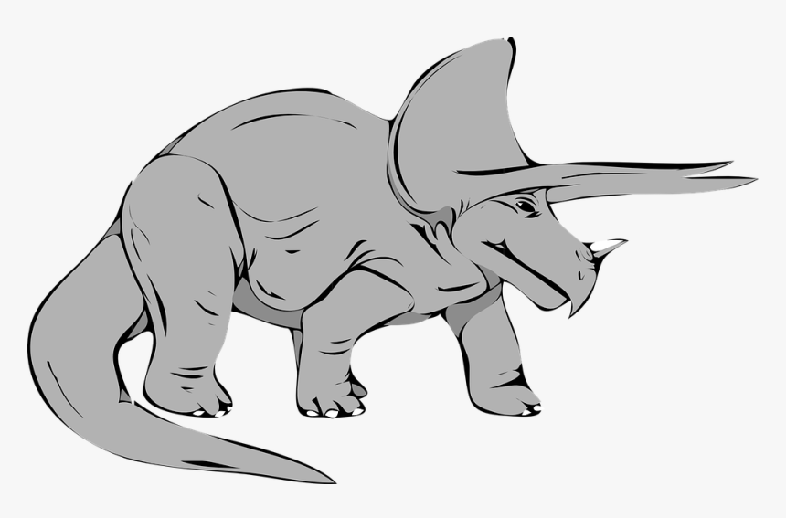 T Rex Triceratops Clipart Dinosaurs, HD Png Download, Free Download