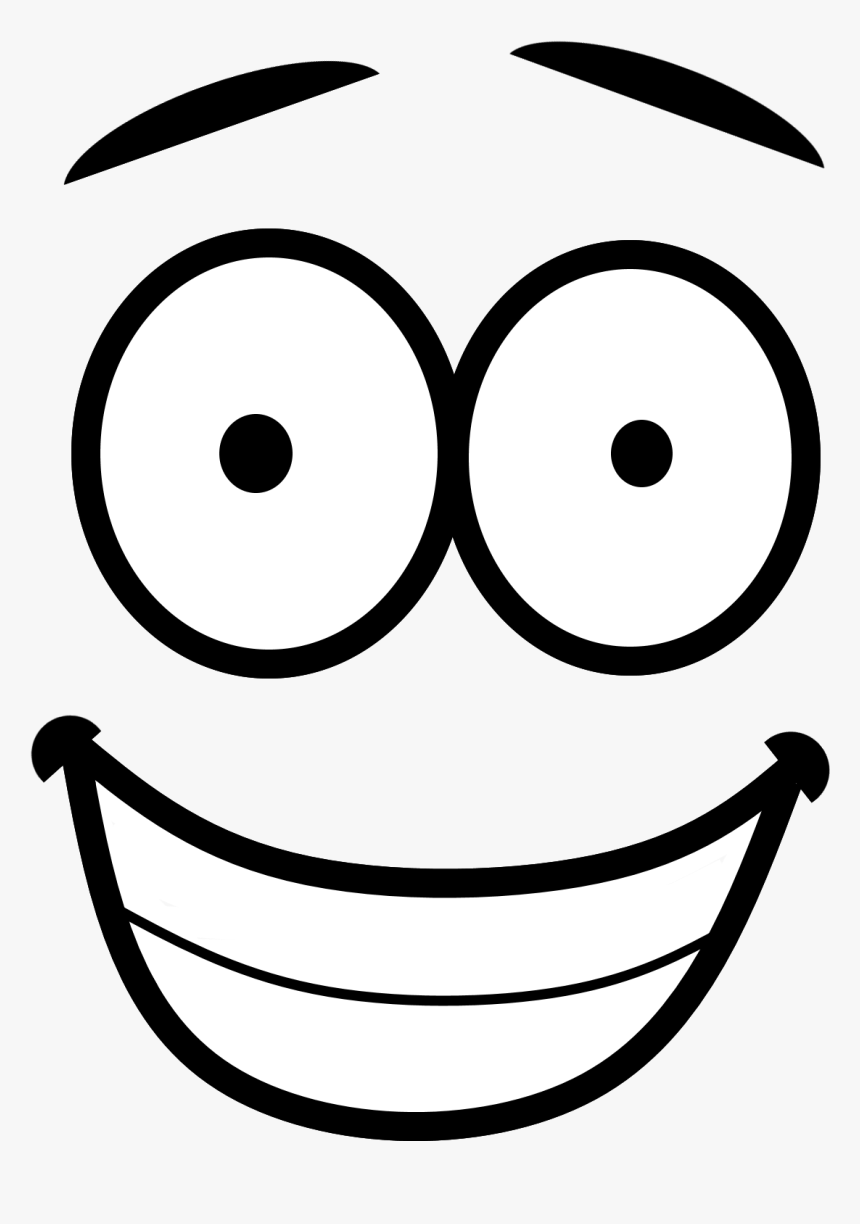 Outline Face Art Emoji Png Pic - Smiley, Transparent Png - kindpng