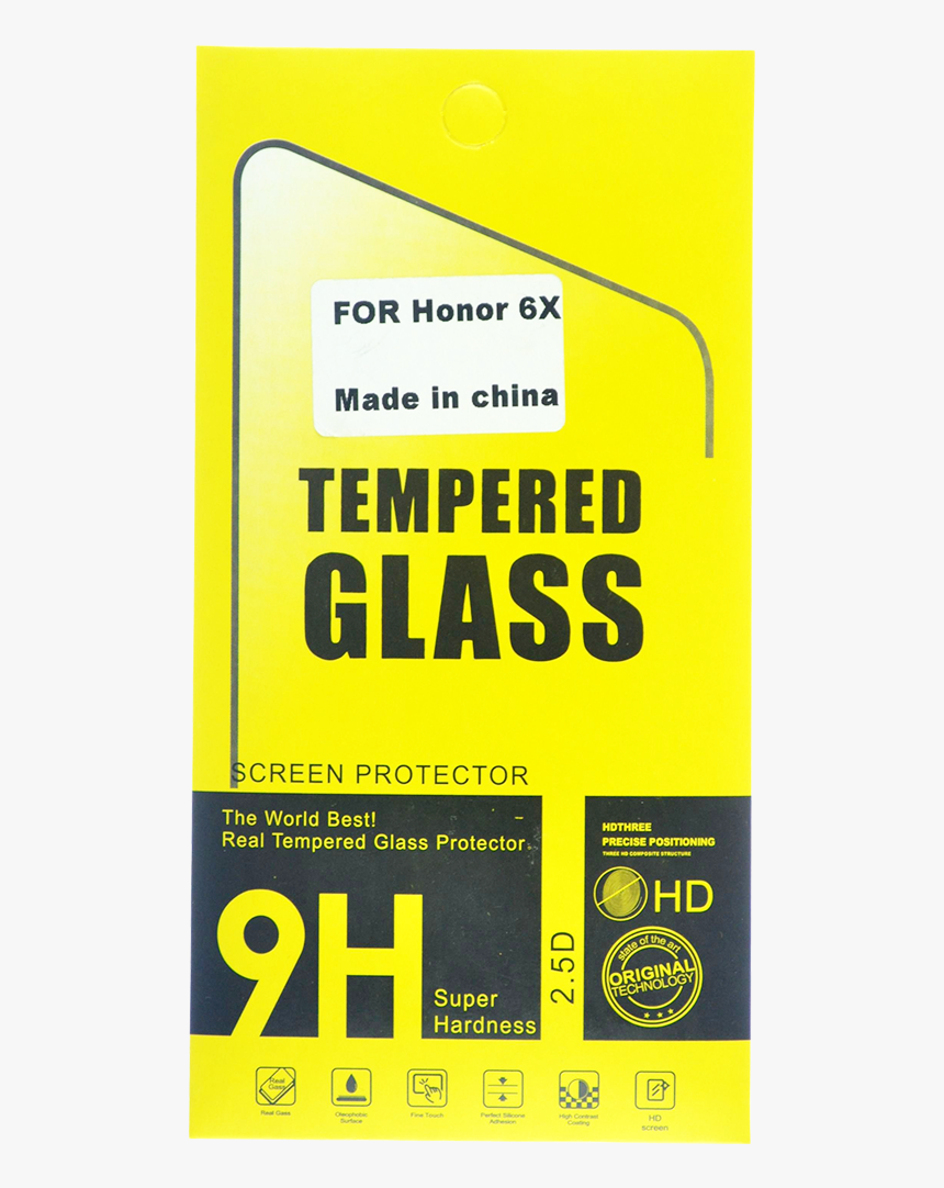 Huawei Honor 6x Tempered Glass Screen Protector - Tempered Glass Package Screen Protector, HD Png Download, Free Download