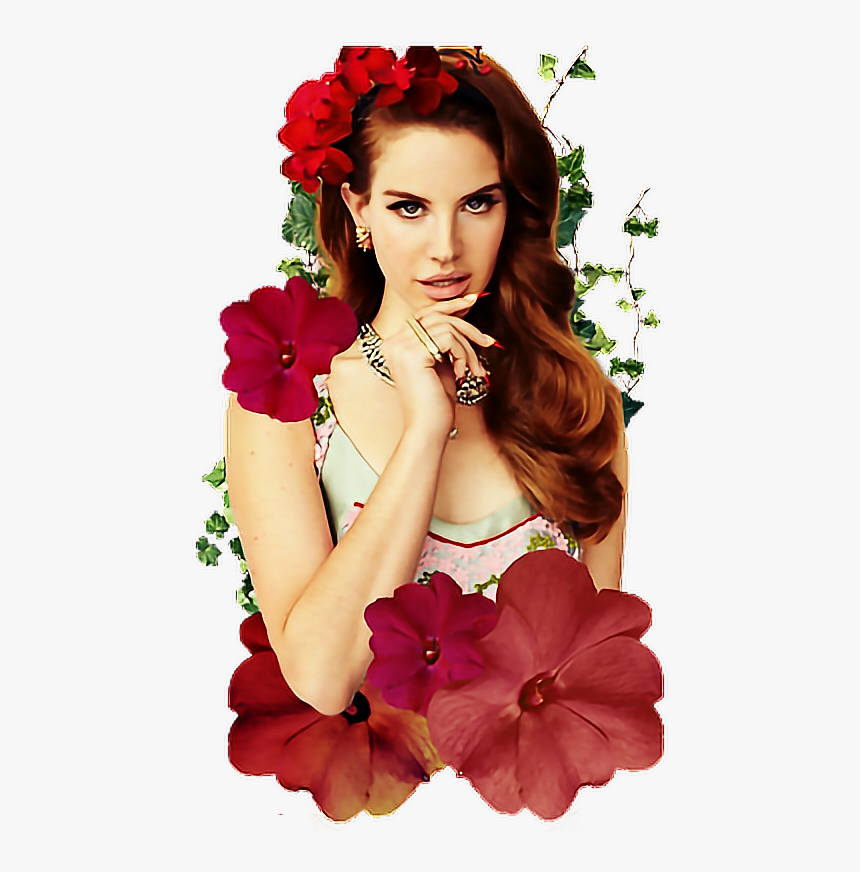 #lanadelrey #png #tumblr #flowers #girl - Lana Del Rey Png, Transparent Png, Free Download