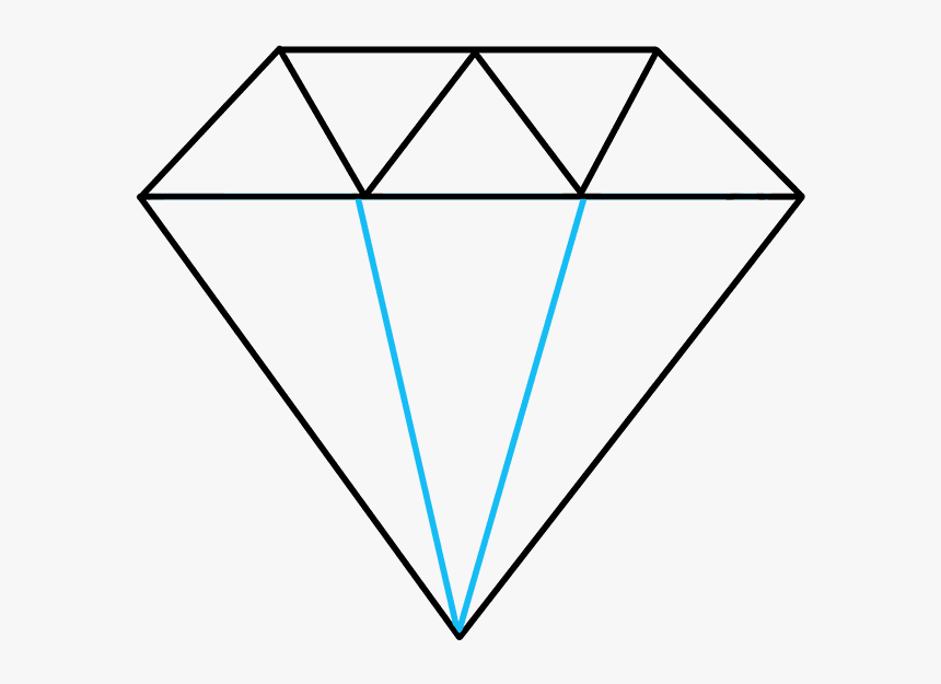 How To Draw Diamond - Transparent Diamond Drawing Png, Png Download, Free Download