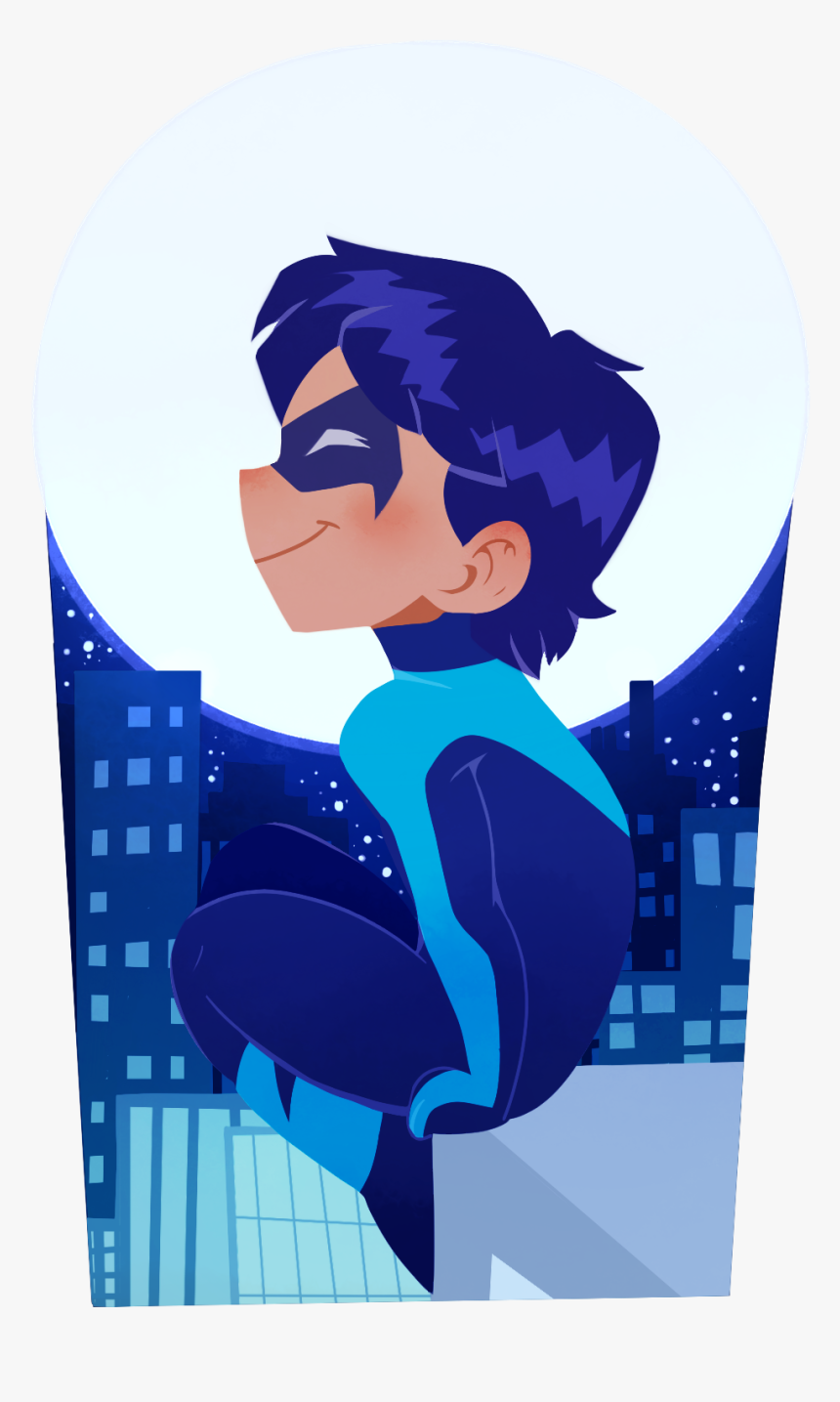 I Can’t Believe I’ve Never Posted Any Nightwing Art - Cartoon, HD Png Download, Free Download