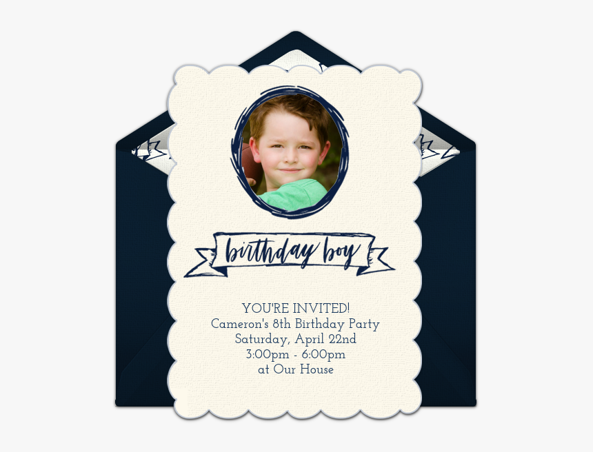 Birthday Boy Photo Online Invitation - Girl, HD Png Download, Free Download
