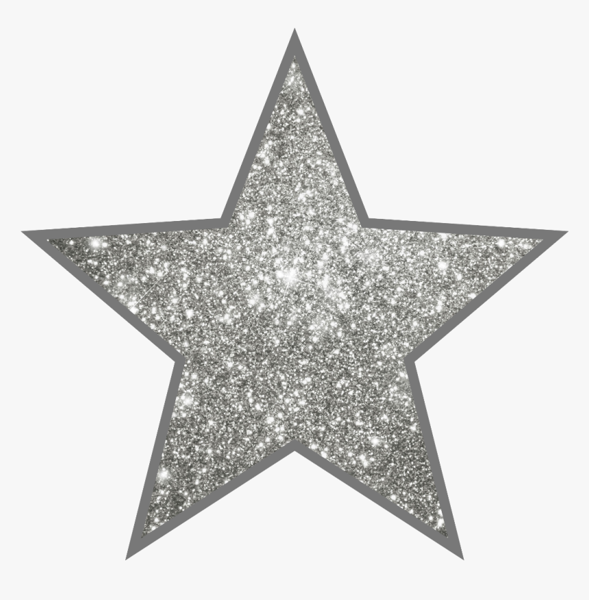 Star Silver Glitter Starstickers - Gold Star Sticker Meme, HD Png Download, Free Download