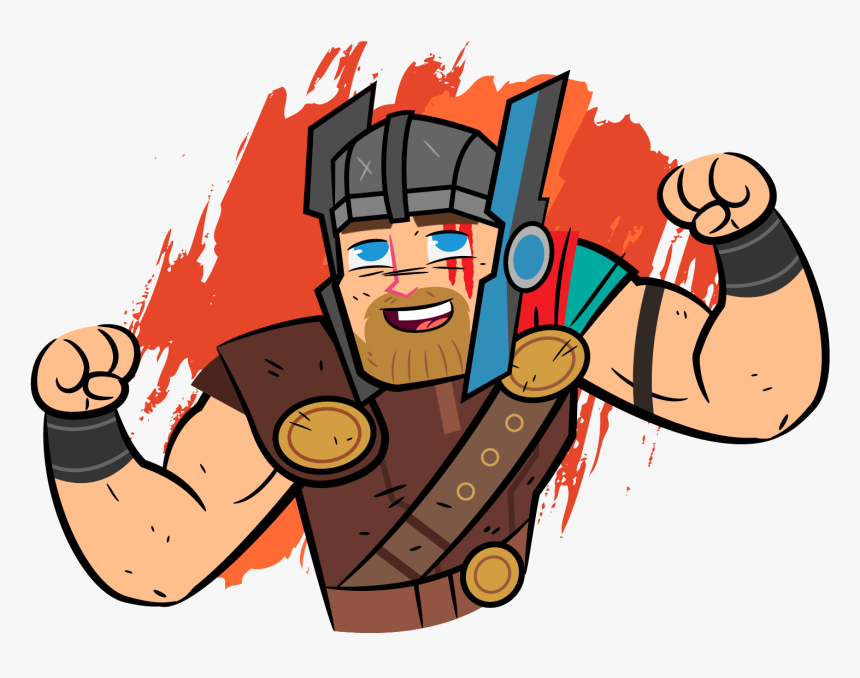 Marvel Thor Ragnarok Animated Facebook Messaging Sticker - Cartoon, HD Png Download, Free Download