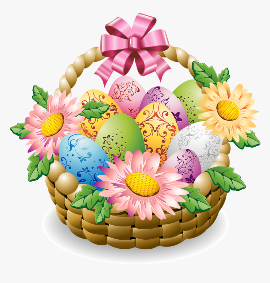 Country Clipart Easter Basket - Easter Basket Clipart, HD Png Download, Free Download