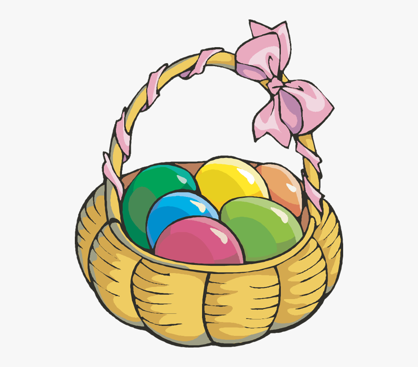 Clipart Of Basket, Easter And Irrigation - Basket Of Easter Eggs, HD Png Download, Free Download