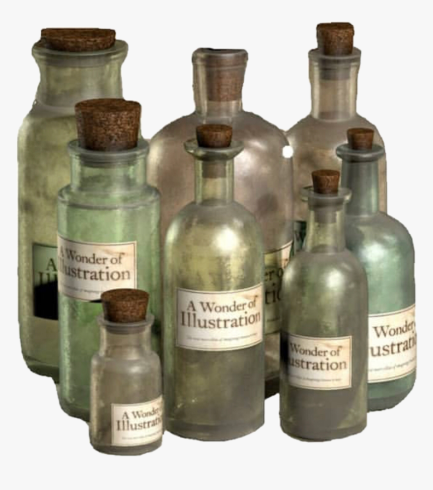 Old Apothecary Bottles, HD Png Download, Free Download