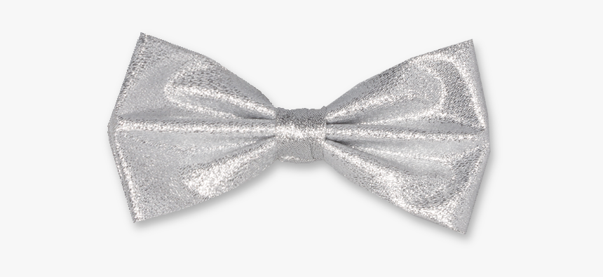 Bow Tie Silver Glitter - Silver Bow Boy Png, Transparent Png, Free Download