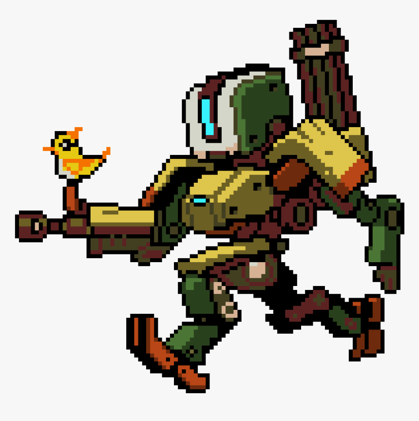 Overwatch Bastion Pixel Spray , Png Download - Overwatch Bastion Pixel Spray, Transparent Png, Free Download