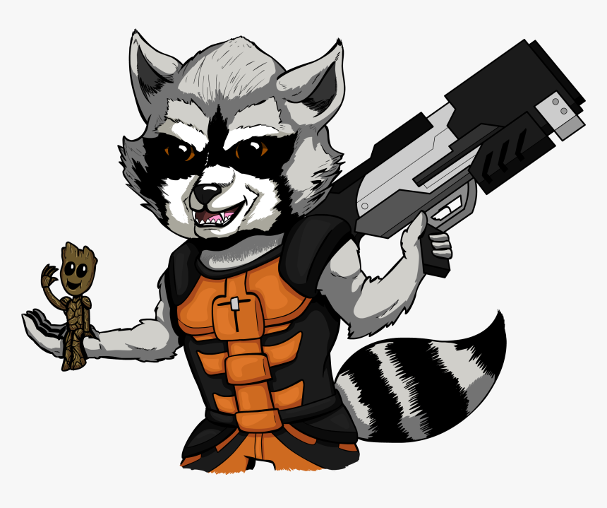Drawing , Png Download - Rocket From Guardians Of The Galaxy Clip Art, Transparent Png, Free Download