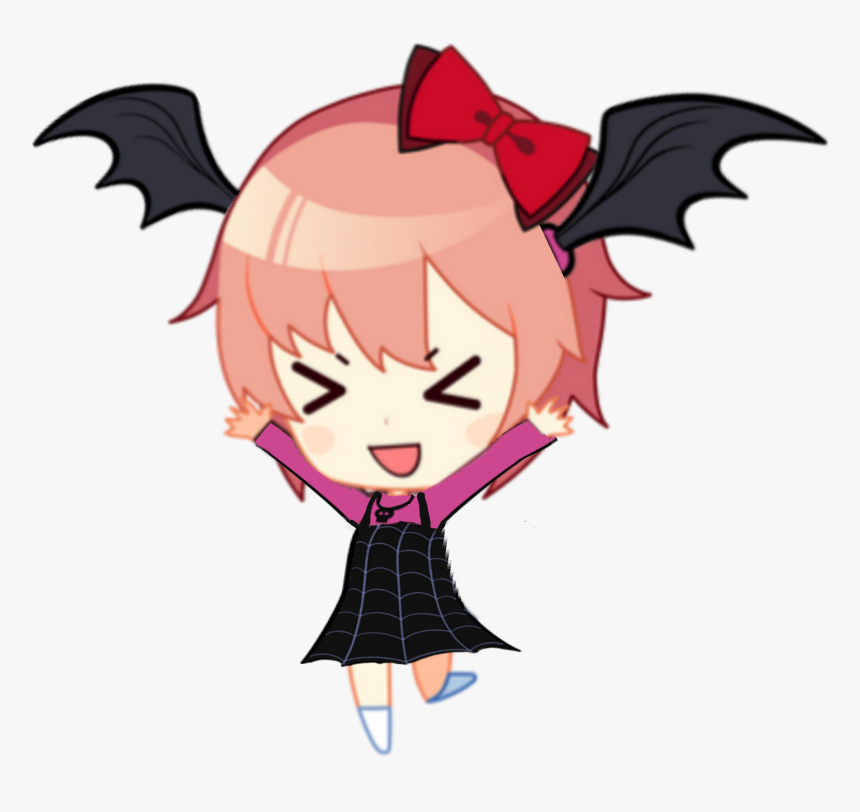 Cute Halloween Vampire Png - Sayori, Transparent Png, Free Download