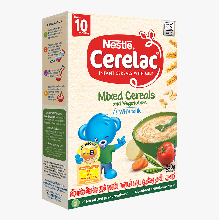 Cerelac Infant Cereal With Milk Mixed Cereals & Vegetables - Cerelac 12 Months, HD Png Download, Free Download