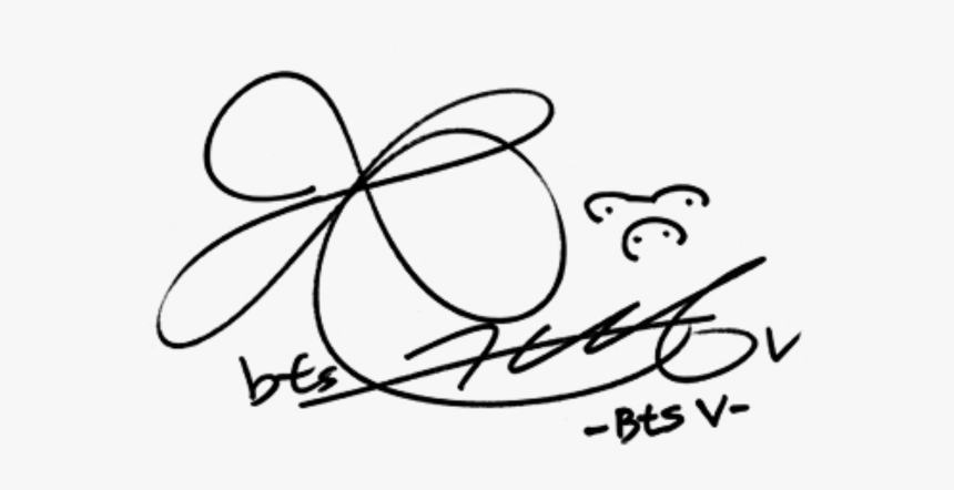 Taehyung Signature Png - V Bts Signature Png, Transparent Png, Free Download