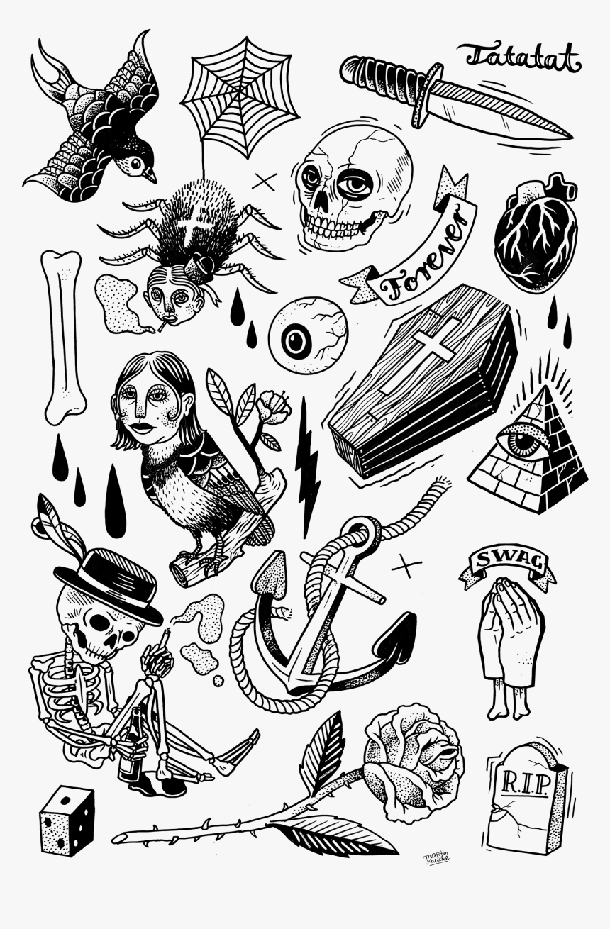 Transparent Tatuajes Tumblr Png - Simple American Traditional Tattoo, Png Download, Free Download
