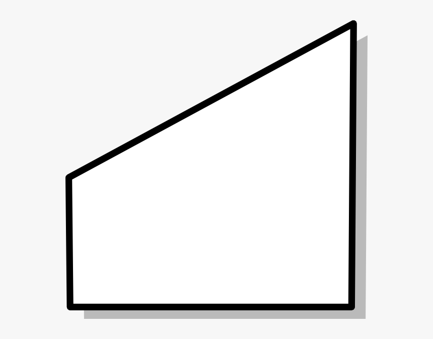 White Shapes Png Clipart Shape Trapezoid Clip Art - Monochrome, Transparent Png, Free Download