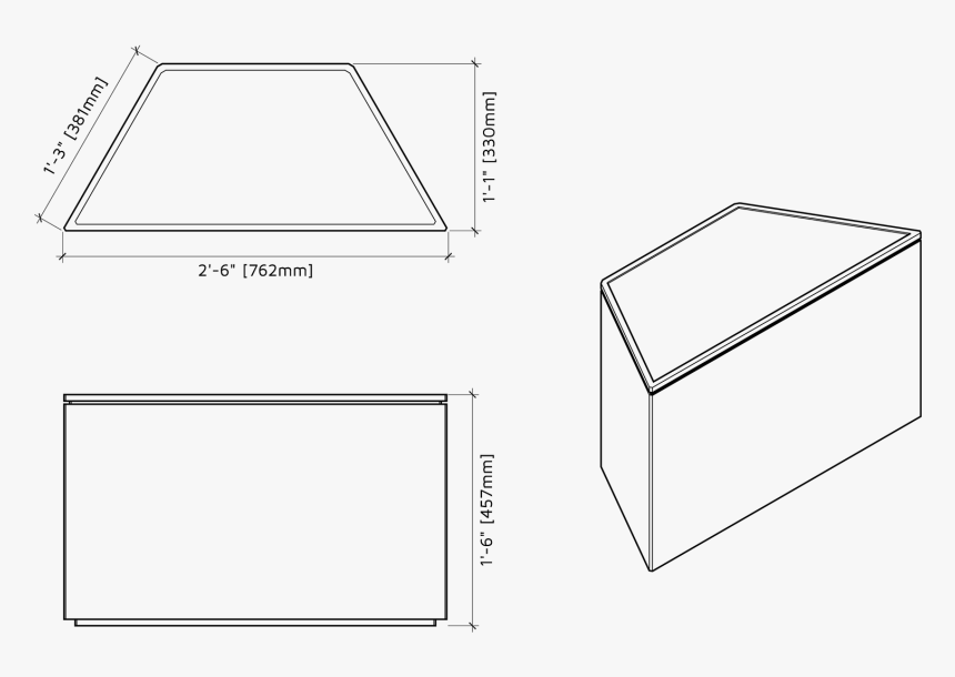 Trapezoid Table Dimensions, HD Png Download, Free Download