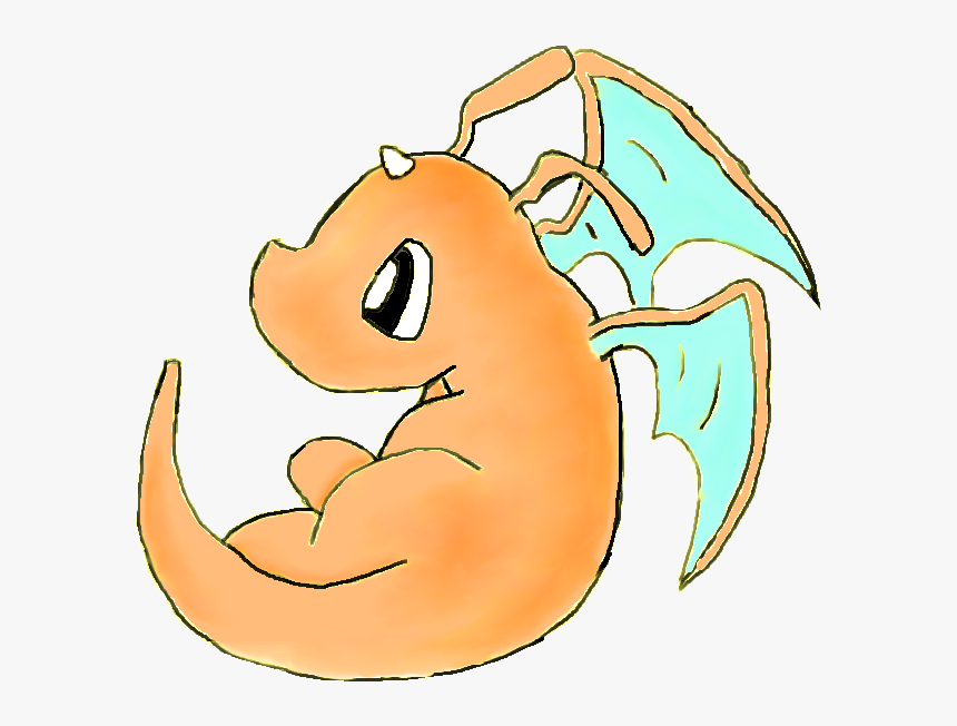 Dragonite Sketch - Cartoon, HD Png Download, Free Download