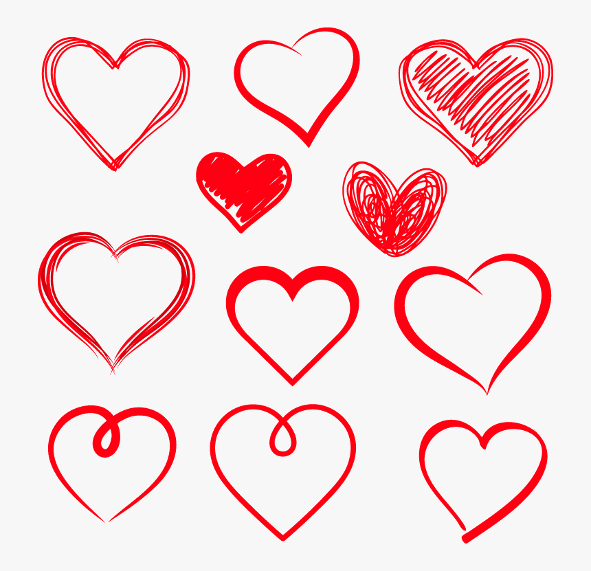 Drawing Heart Royalty - Heart Hand Drawing Vector, HD Png Download, Free Download