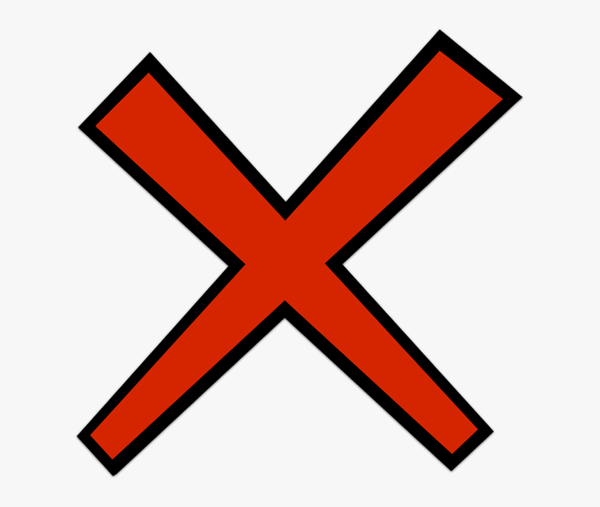 Transparent Fail - Red Cross Clipart, HD Png Download, Free Download