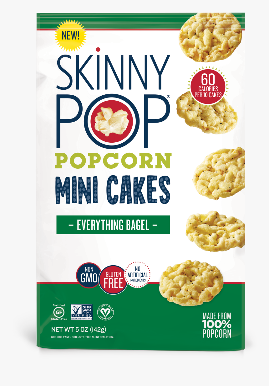 Everything Bagel Mini Cakes Popcorn - Skinny Pop Mini Cakes, HD Png Download, Free Download