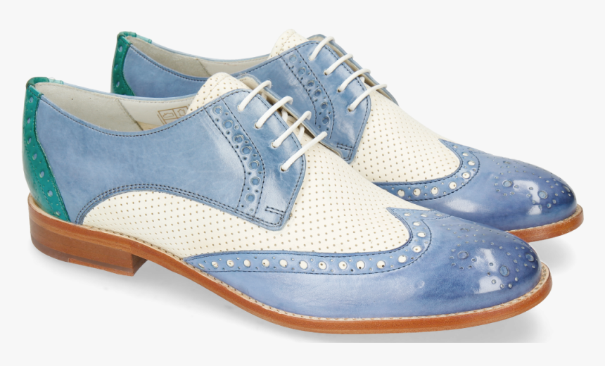 Derby Shoes Amelie 3 Vegas Neptune Blue Perfo White - Sneakers, HD Png Download, Free Download