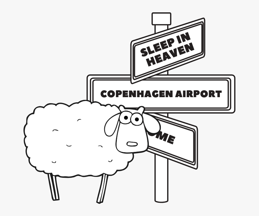 Directions Sleep In Heaven Copenhagen Hostel - Cartoon, HD Png Download, Free Download