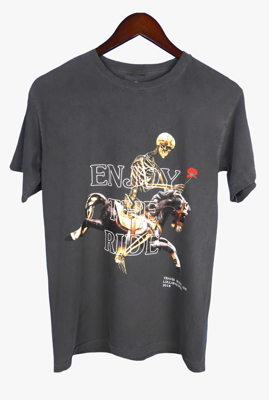 Travis Scott Lollapalooza Astroworld T-shirt - Astroworld Enjoy The Ride T Shirt, HD Png Download, Free Download