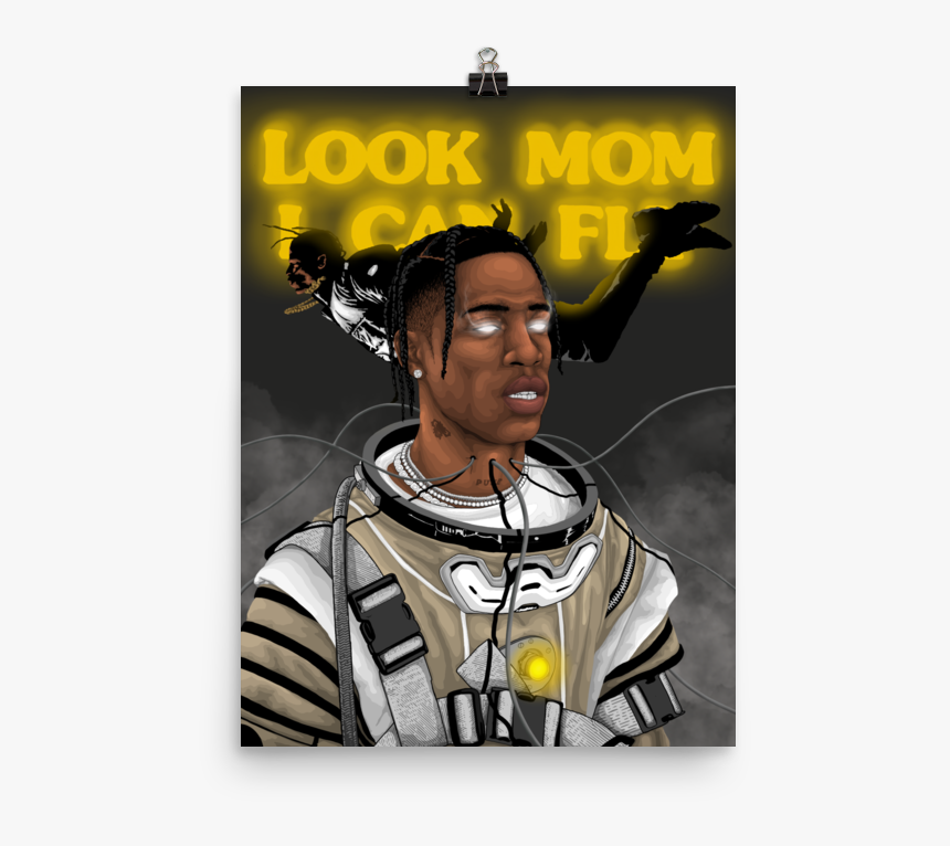 Image Of Travis Scott “look Mom” Premium Luster Poster - Travis Scott: Look Mom I Can Fly, HD Png Download, Free Download