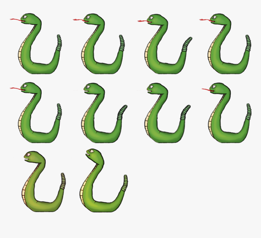 Free Sprite Sheets Snake , Png Download - Snake Sprite Sheet, Transparent Png, Free Download