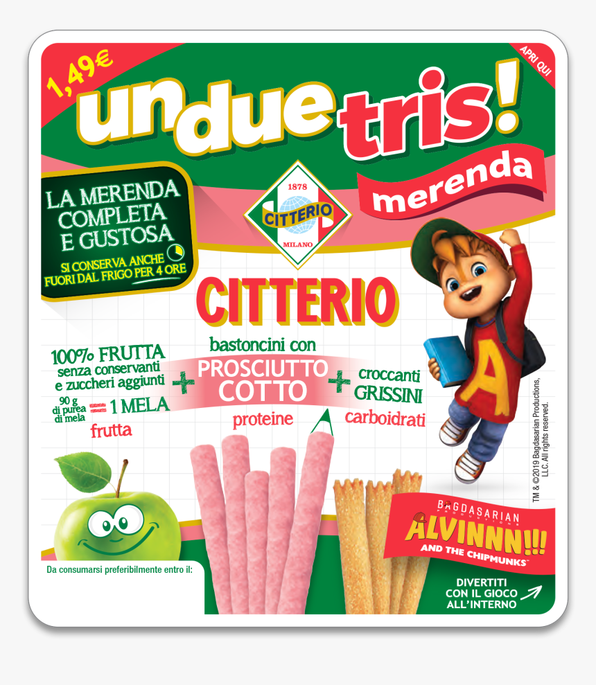 62711 - Valori Nutrizionali Citterio Un Due Tris, HD Png Download, Free Download