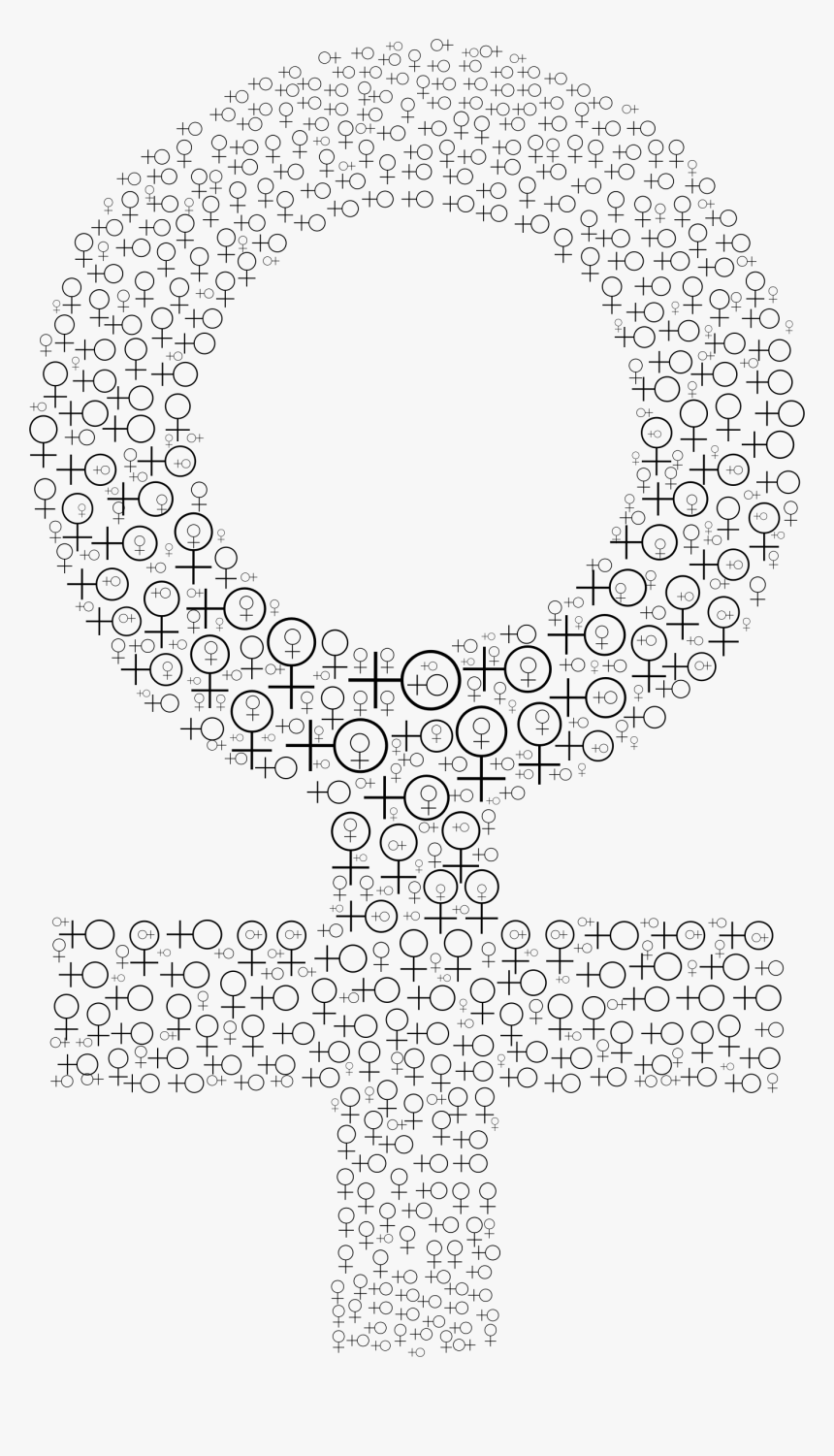 Prismatic Female Symbol Fractal Black Clip Arts - Circle, HD Png Download, Free Download