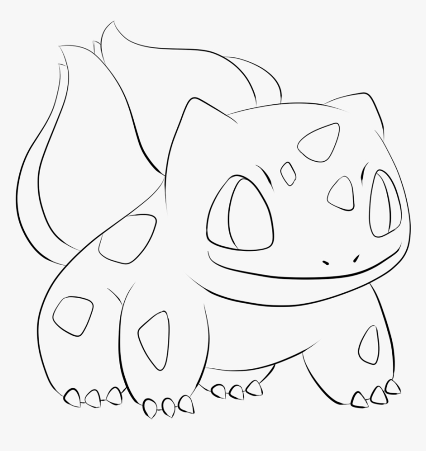 Pokemon Bulbasaur Coloring Pages - Bulbasaur Jpg Black And White, HD Png Download, Free Download