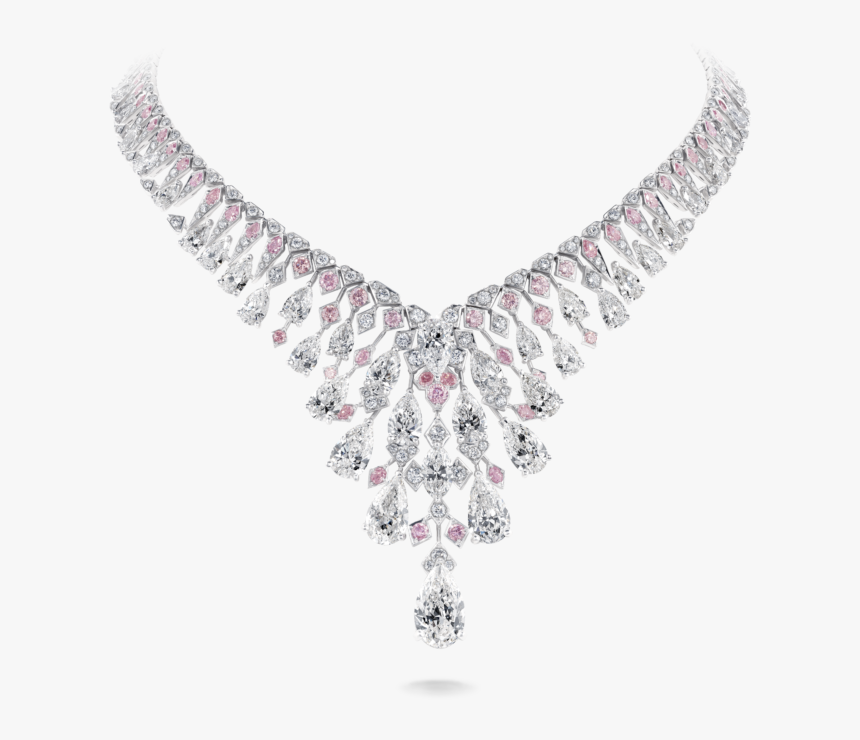 Chrysalis Necklace Crafted With - Pink And White Diamond Necklace, HD Png Download, Free Download