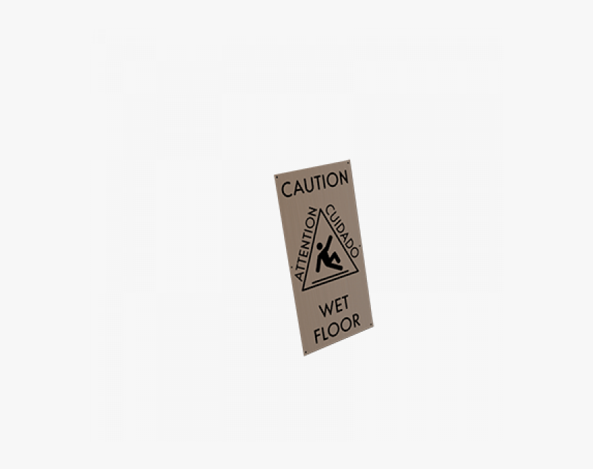 Gold Panel Wet Floor Sign - Sign, HD Png Download, Free Download