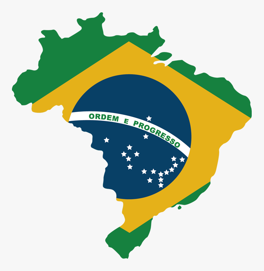 Brazil Flag , Png Download - Brazil Map Drawing, Transparent Png, Free Download