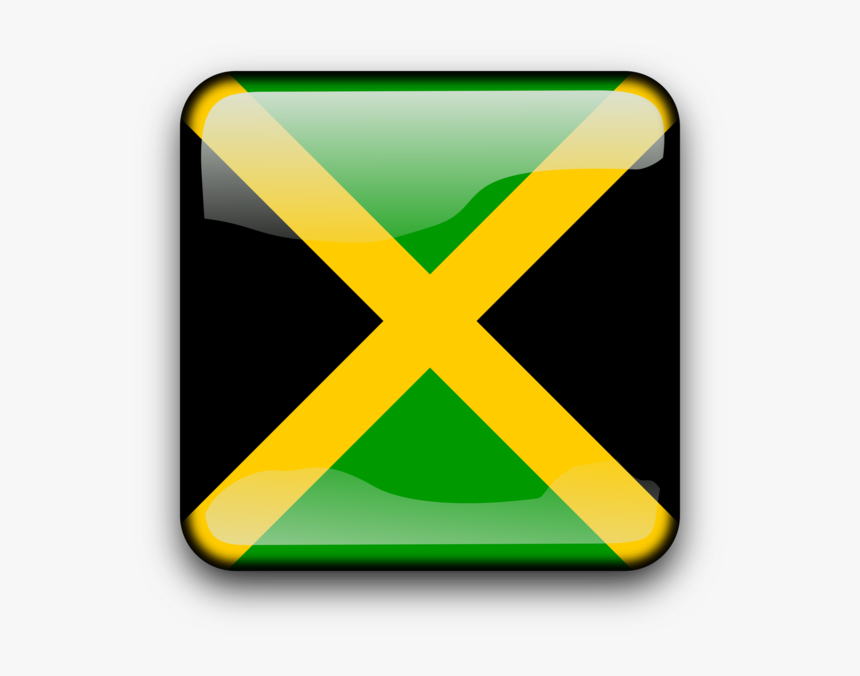 Square,symbol,yellow - Flag Of Jamaica, HD Png Download, Free Download