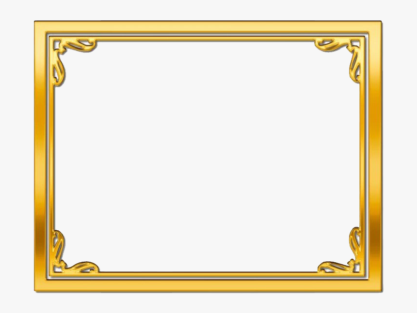 Rectangle Golden Frame Border Png Image - Certificate Border Design Hd, Transparent Png, Free Download