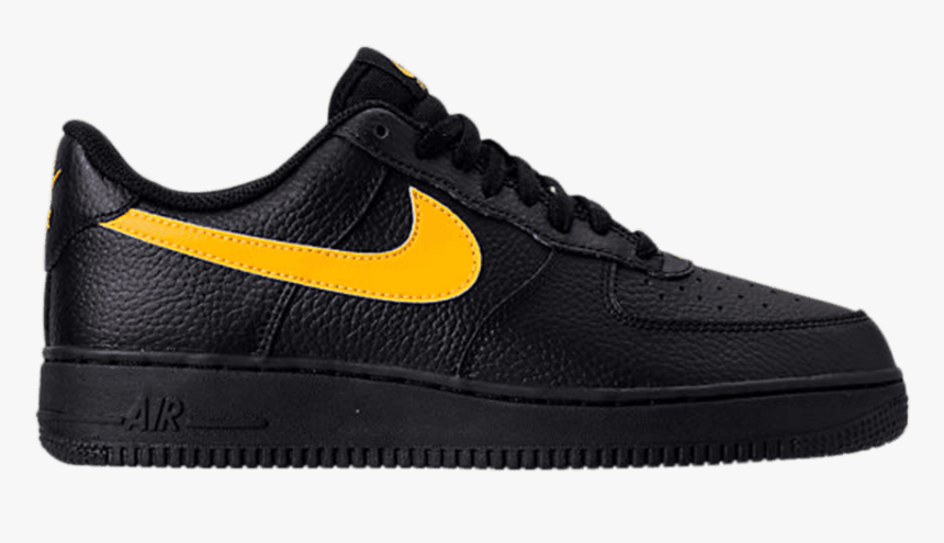 Transparent White Swoosh Png - Black Air Force 1 Yellow Swoosh, Png Download, Free Download