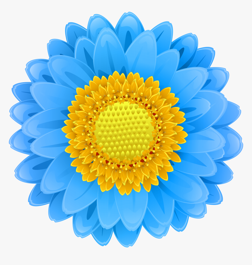 Blue Flower Png , Png Download - Orange Flower Clipart, Transparent Png, Free Download
