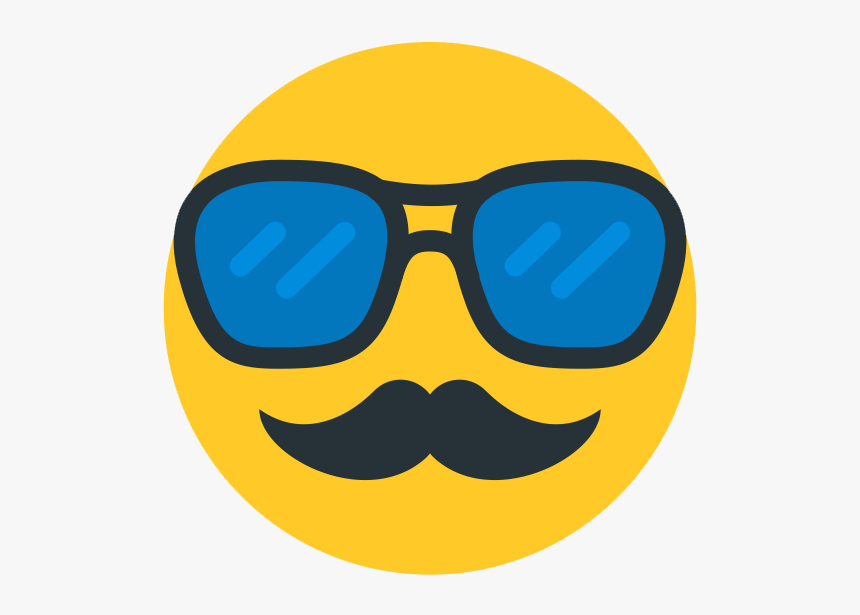 Cool Whatsapp Hipster Emoji Png Photos - Smiley, Transparent Png, Free Download