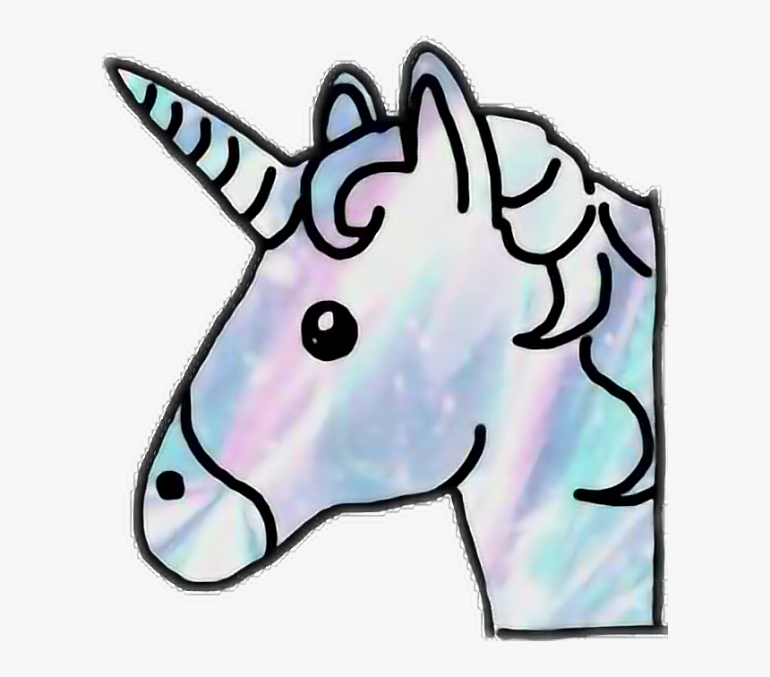 #galaxia #galaxy #galaxyedit #unicorn #unicornio#emoji - Unicorn Emoji, HD Png Download, Free Download